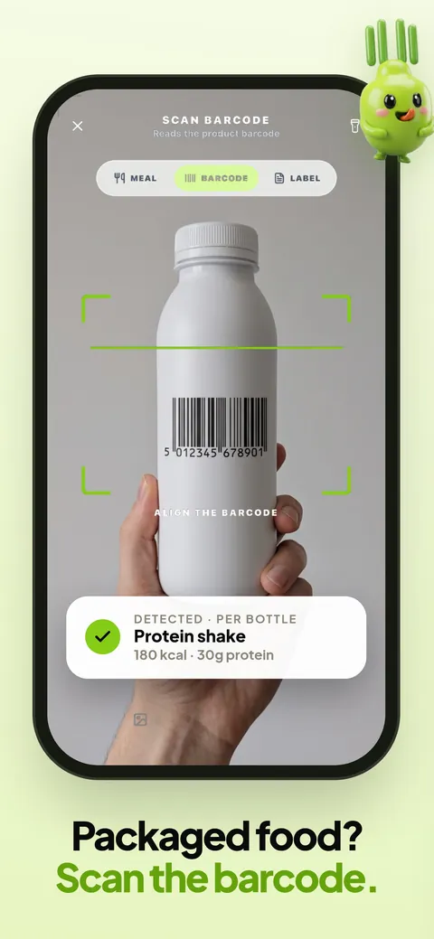 Forky AI scanning a barcode